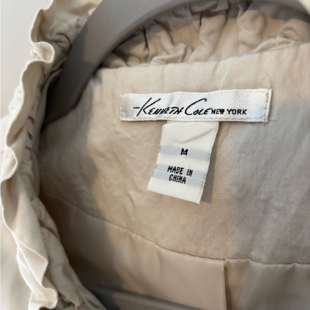 Kenneth Cole Stylish Tan Ruffle Jacket - Picture 3 of 7